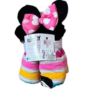 Disney Minnie Mouse Hooded Beach Swim Bath Towel 25" by 50" The Big One NEW